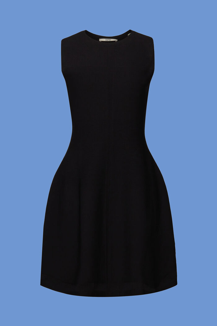 Gebreide mini-jurk, BLACK, detail image number 6