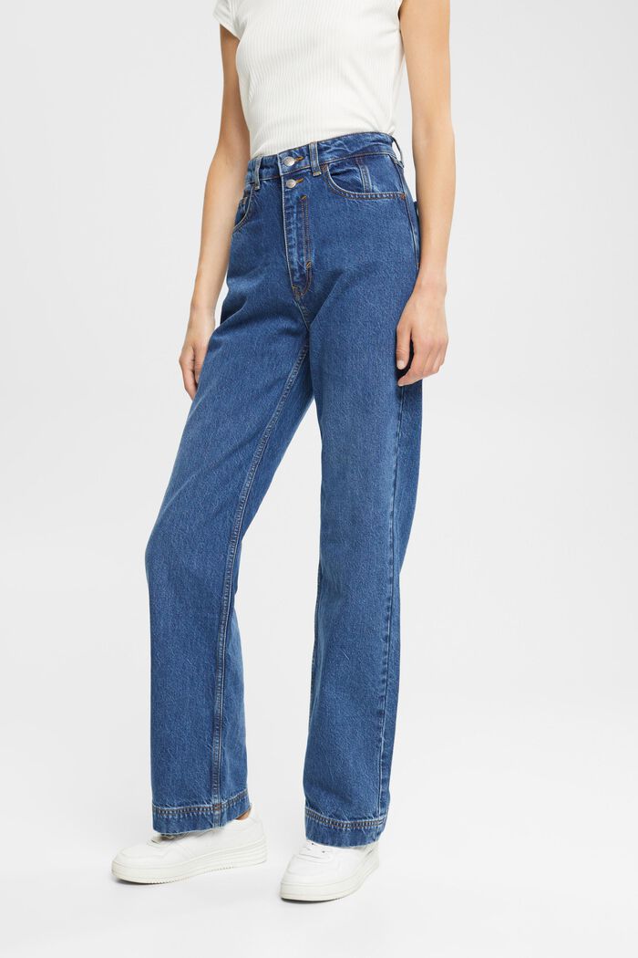 Jeans met wijde pijpen, BLUE MEDIUM WASHED, detail image number 1