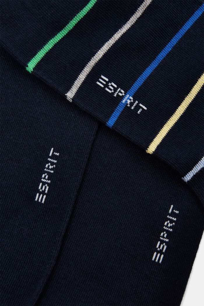 Set van 3 paar sokken, organic cotton, MARINE, detail image number 2