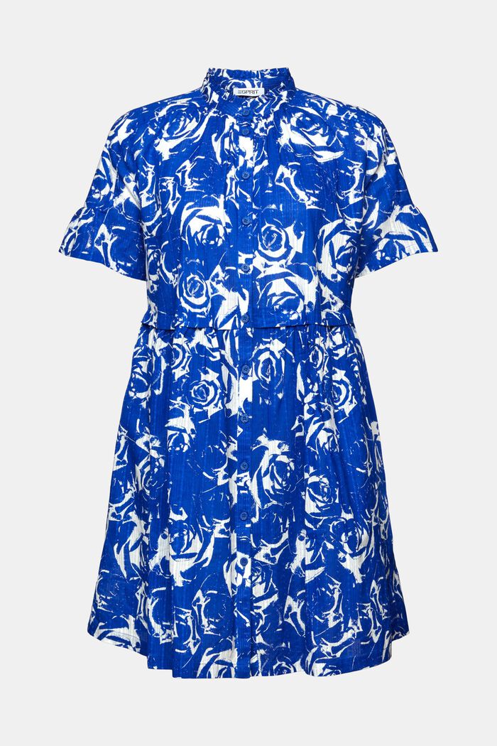 Mini-robe imprimée de coupe trapèze, BRIGHT BLUE, detail image number 6