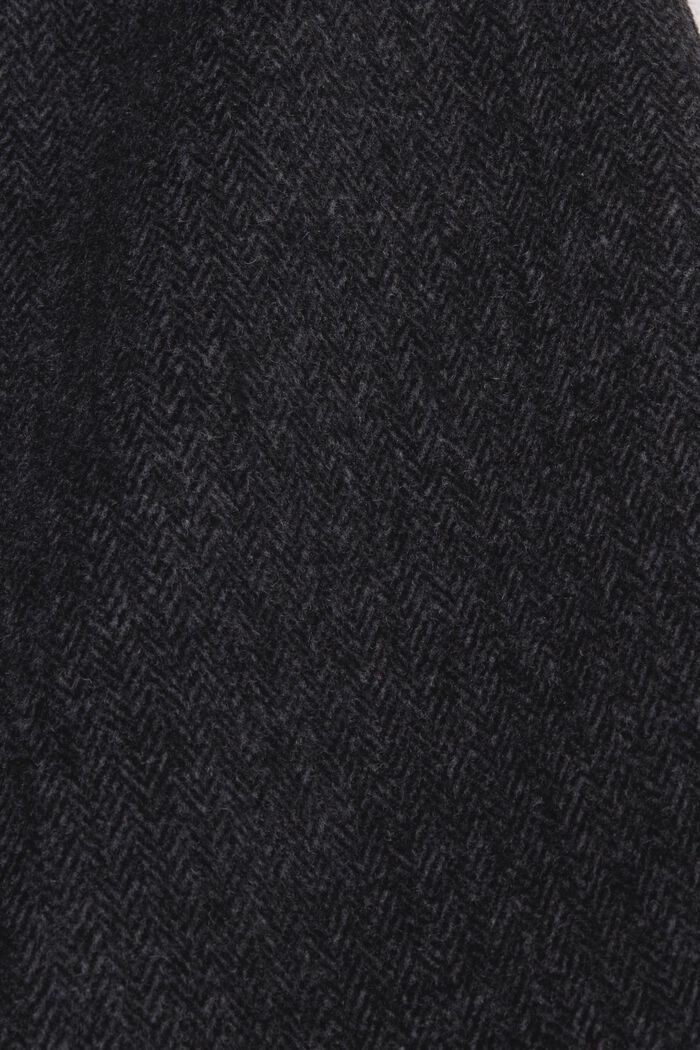 Manteau en laine mélangée à boutonnage croisé, GUN METAL GREY, detail image number 5
