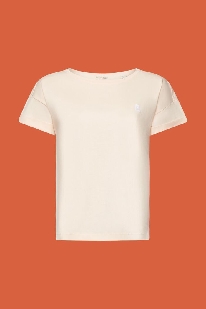 Shirt met borduursel, 100% katoen, PEACH, detail image number 6