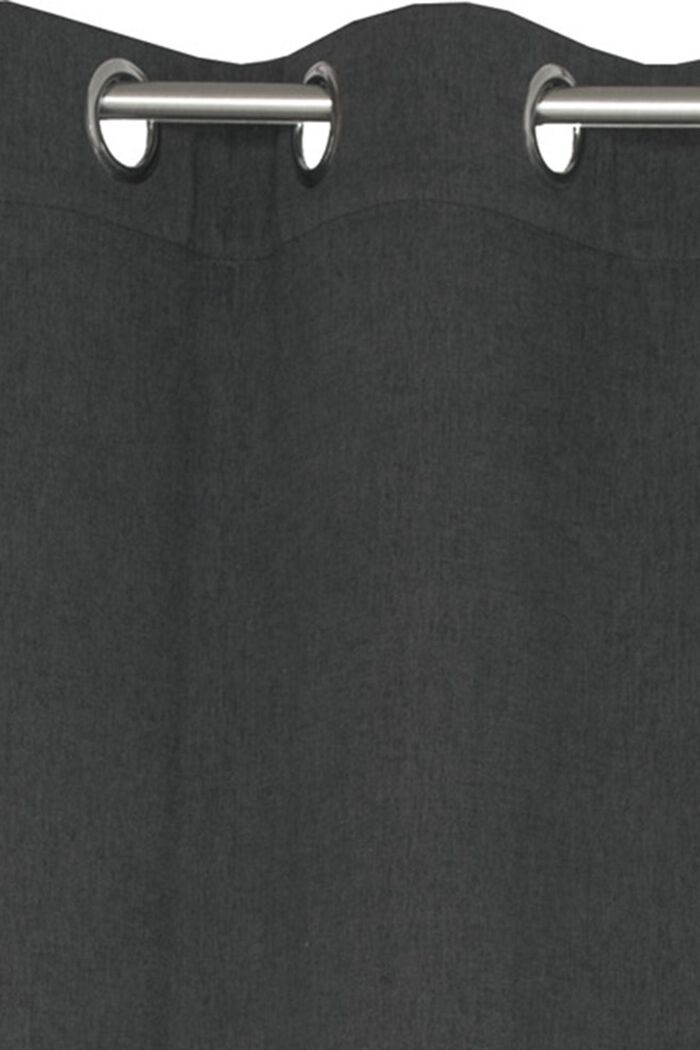 Rideau à œillets en tissu, DARK GREY, detail image number 1