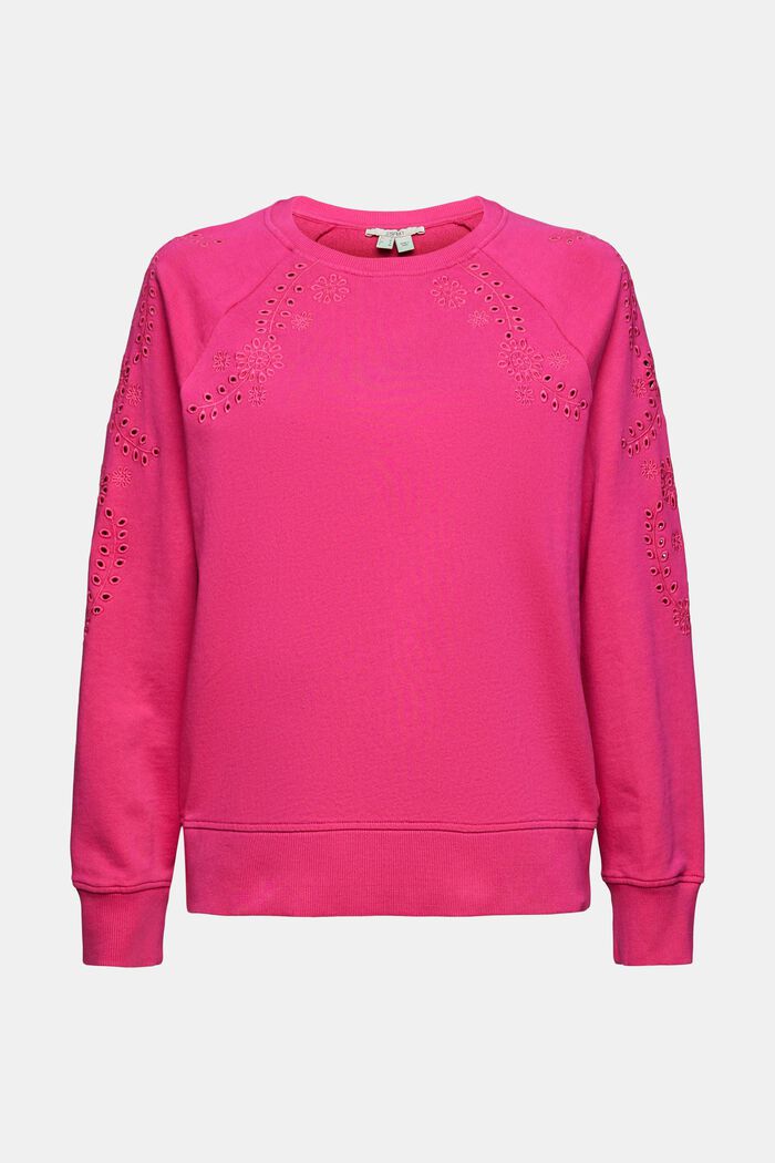Sweatshirt met borduursels, PINK FUCHSIA, detail image number 2