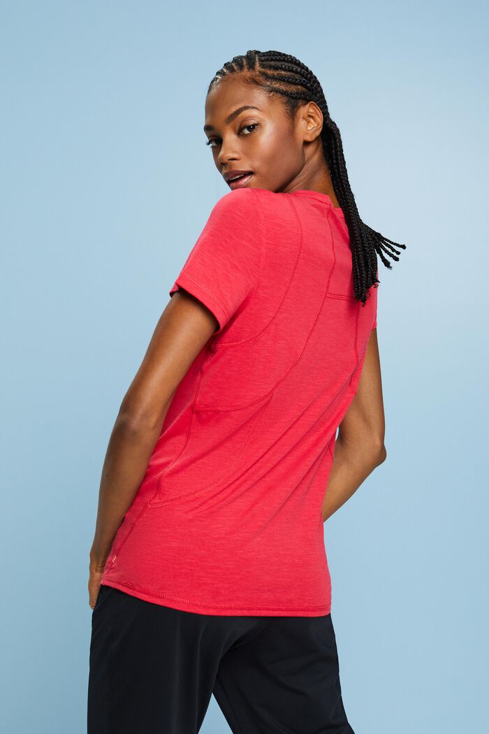 T-shirt de sport, E-DRY, RED, detail image number 2