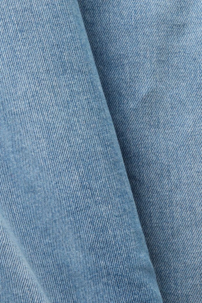 Tapered jeans met slim fit en middelhoge band, BLUE LIGHT WASHED, detail image number 5