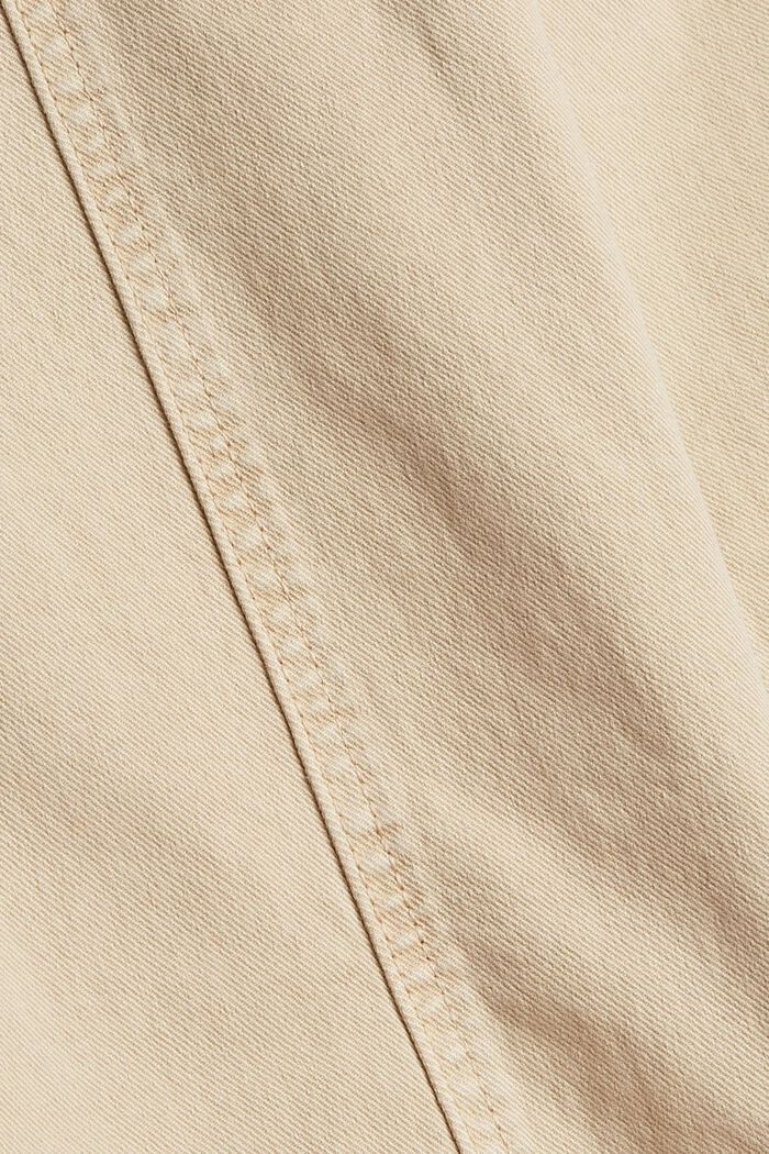 Pantalon taille paperbag en coton biologique, BEIGE, detail image number 4