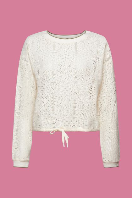 Sweat-shirt en maille, OFF WHITE, overview