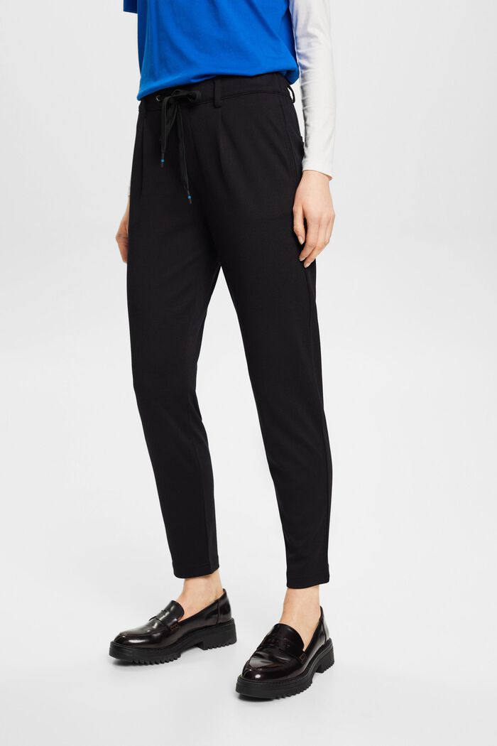 Pantalon stretch muni d´une taille élastique, BLACK, detail image number 0
