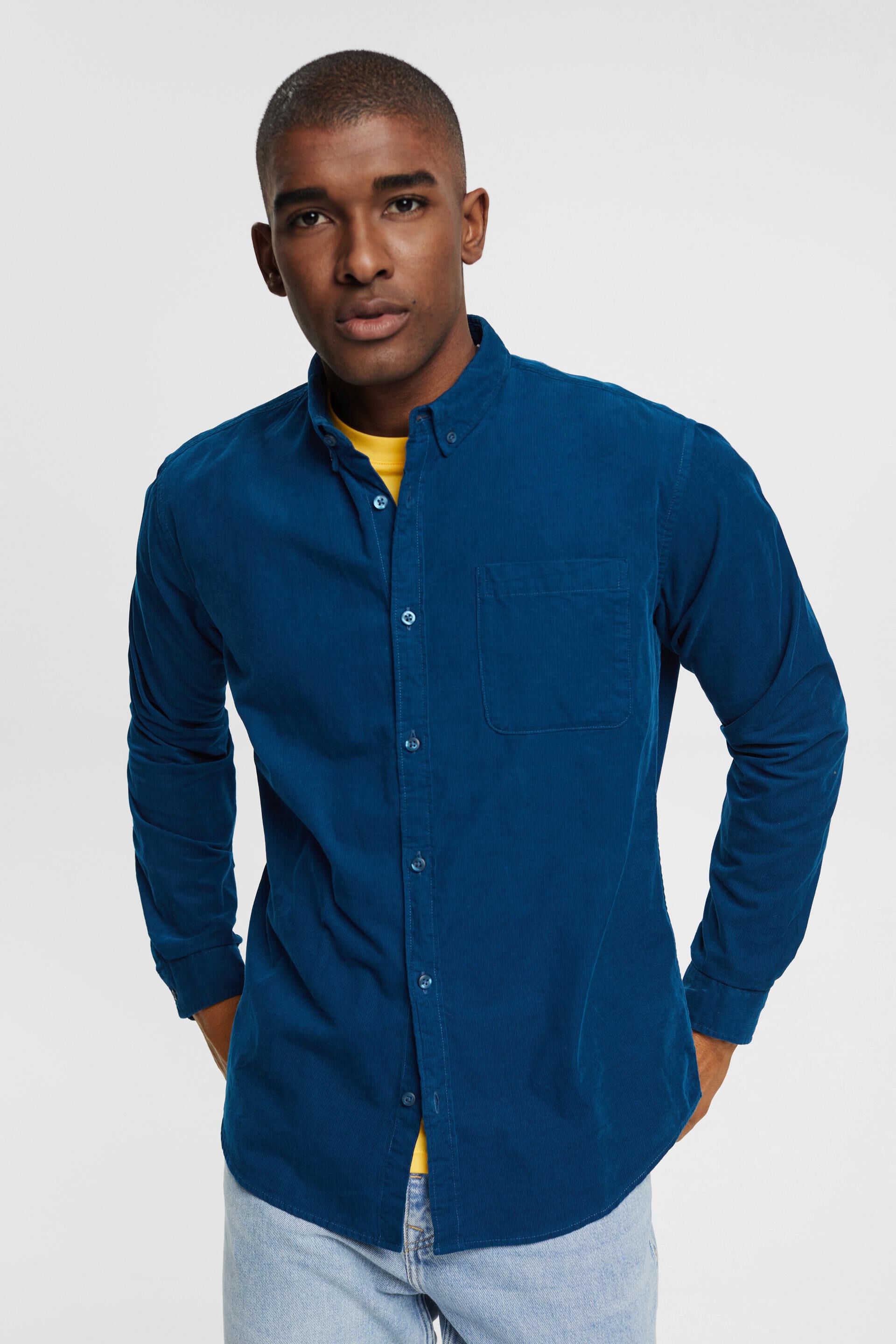 Esprit Vrijetijdshemd Slim Fit 103ee2f006 in het Blauw voor heren Heren Kleding voor voor Overhemden voor Casual en nette overhemden 