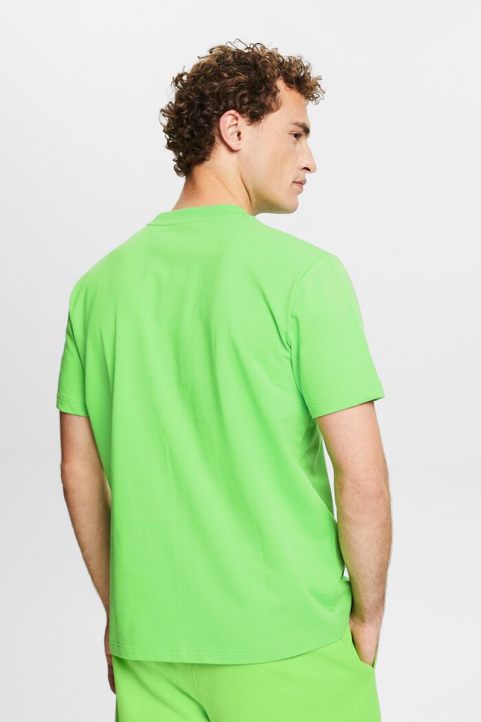 T-shirt met ronde hals en logo, CITRUS GREEN, detail image number 2