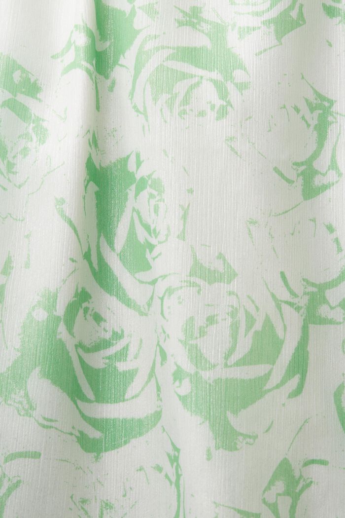 Robe maxi longueur en mousseline, épaules dénudées, CITRUS GREEN, detail image number 5