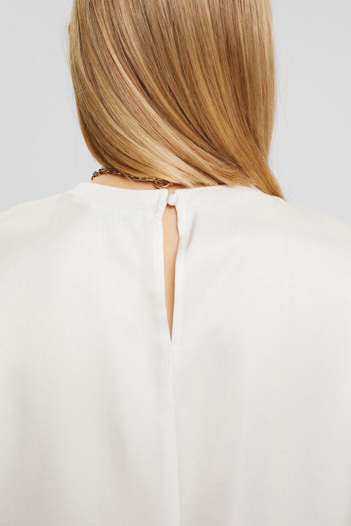 Satijnen blouse, LENZING™ ECOVERO™, OFF WHITE, detail image number 0