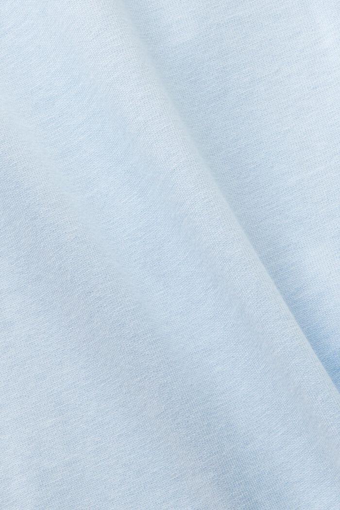 T-shirt van organic cotton met print, PASTEL BLUE, detail image number 6
