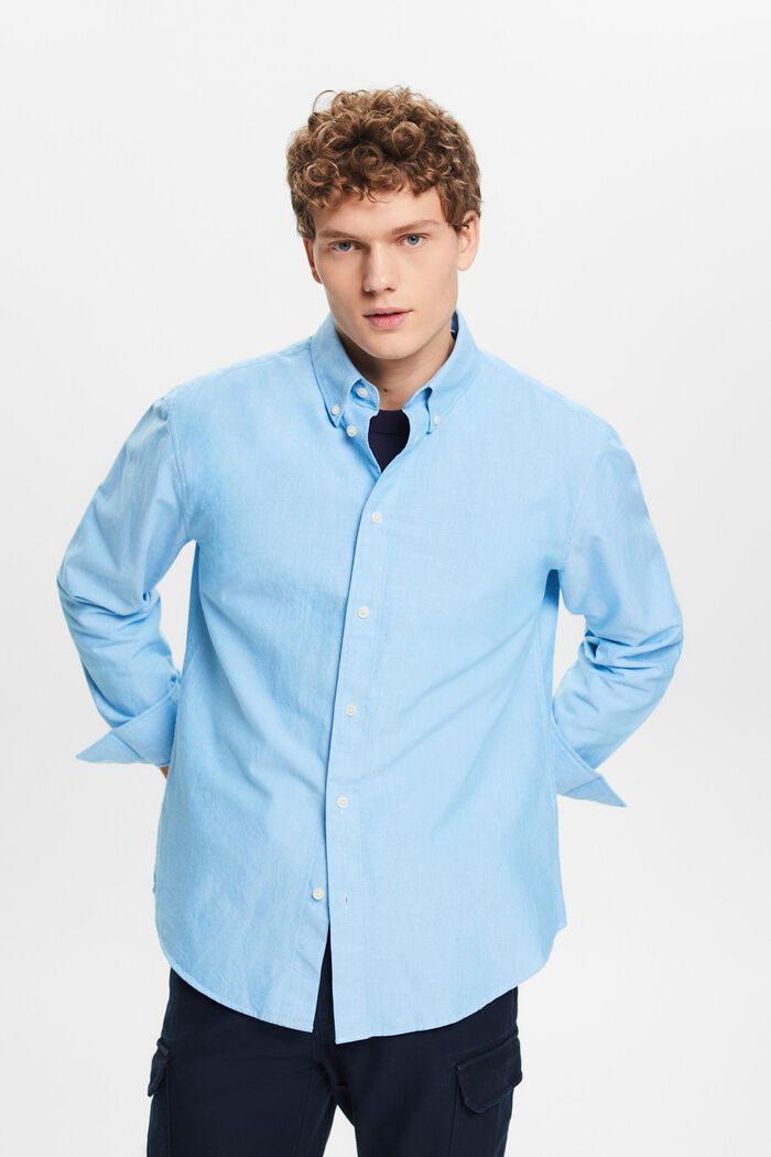 Katoenen Oxford overhemd, BLUE, detail image number 0