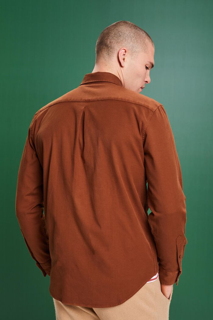 Twill regular fit-overhemd, BARK, detail image number 3