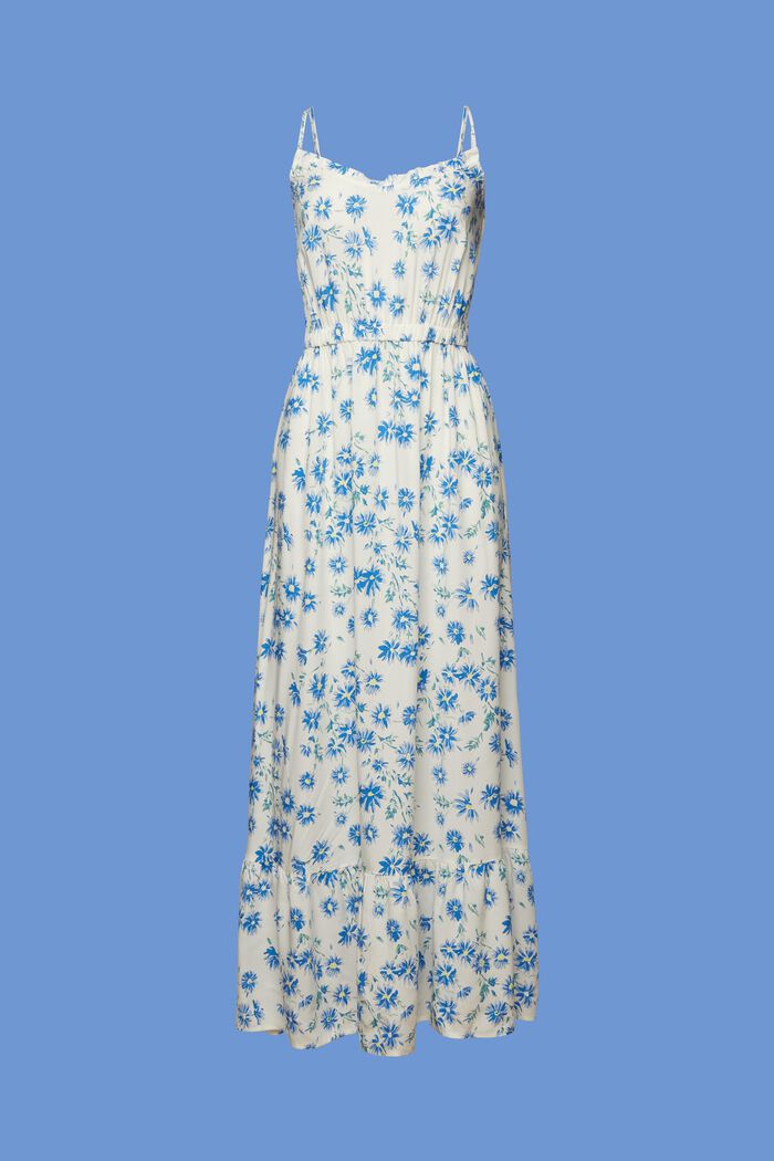 Maxi-jurk met motief, LENZING™ ECOVERO™, OFF WHITE, detail image number 6