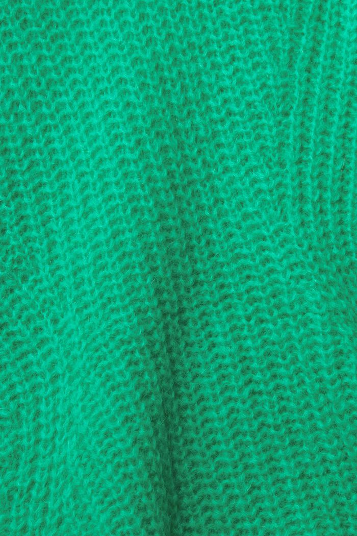 Grofgebreide trui met alpaca, LIGHT GREEN, detail image number 1
