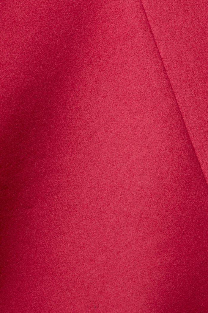 Manteau long en laine mélangée, DARK PINK, detail image number 4