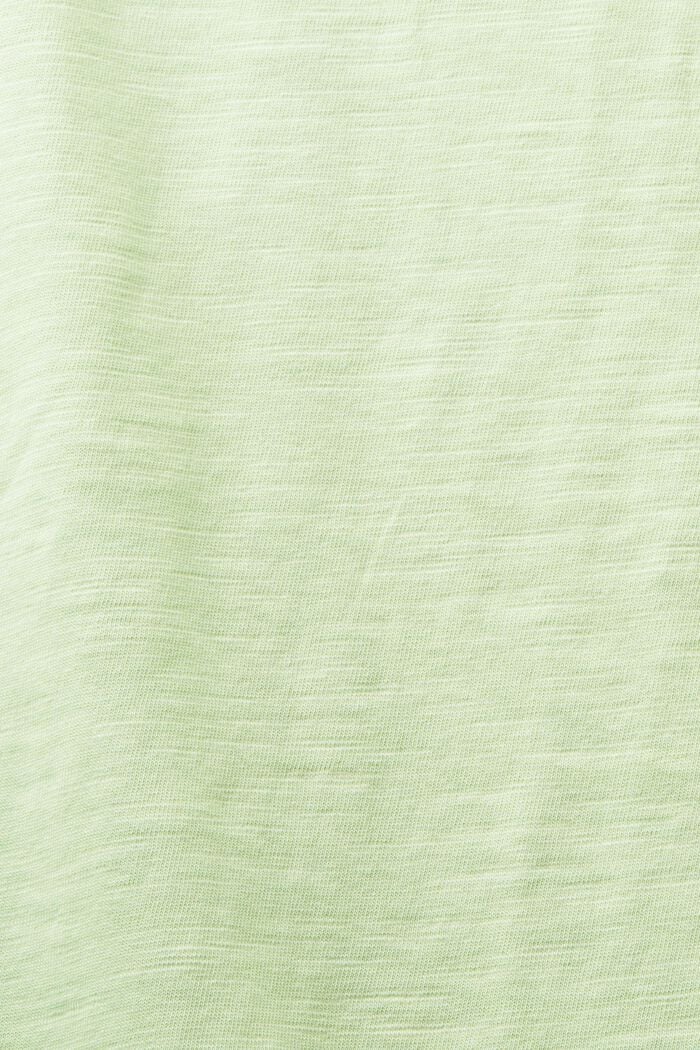 Jersey T-shirt met V-hals, LIGHT GREEN, detail image number 4