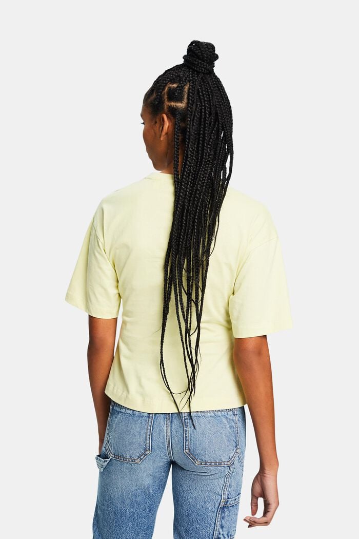 T-shirt à col ras-du-cou cintré à la taille, LIME YELLOW, detail image number 2