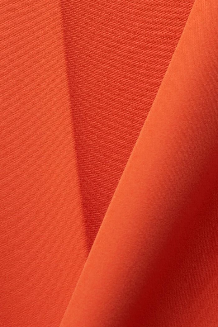 Retro uitlopende broek met hoge taille, ORANGE RED, detail image number 6