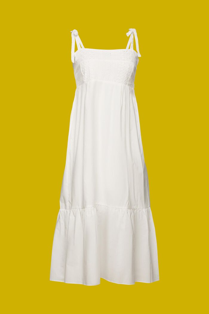 Midi-jurk met borduursel, LENZING™ ECOVERO™, WHITE, detail image number 6