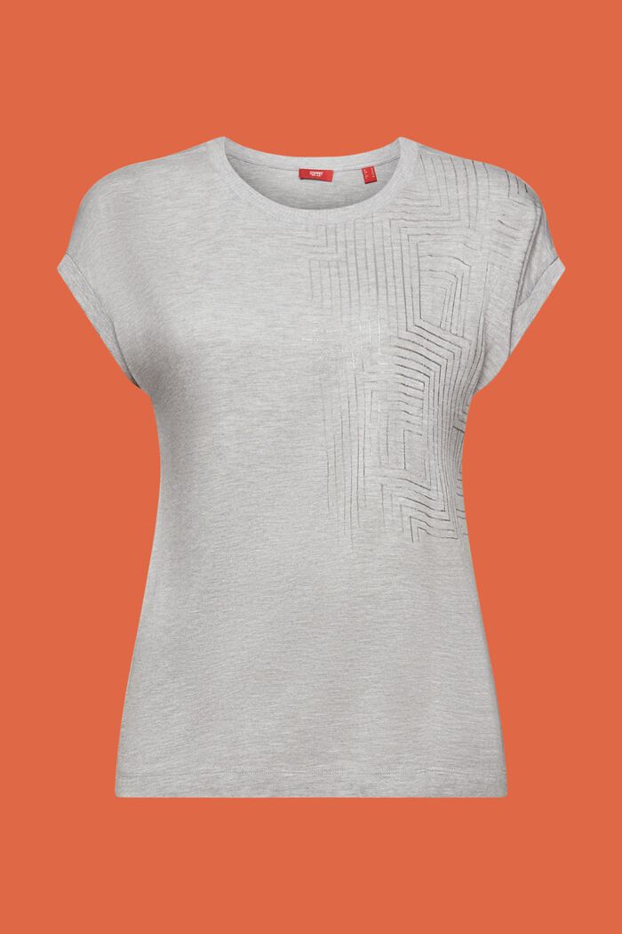 T-shirt imprimé en jersey, LENZING™ ECOVERO™, LIGHT GREY, detail image number 5