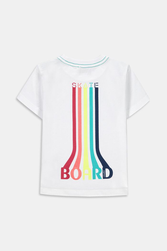 T-shirt met skateprint, 100% katoen, WHITE, detail image number 1