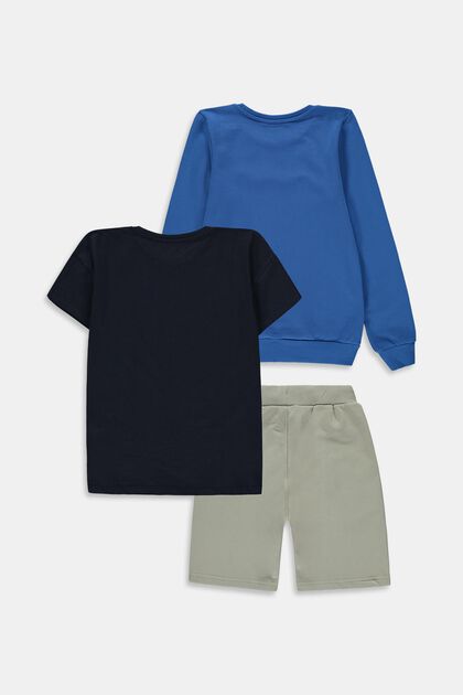 Combiset: sweatshirt, T-shirt en short