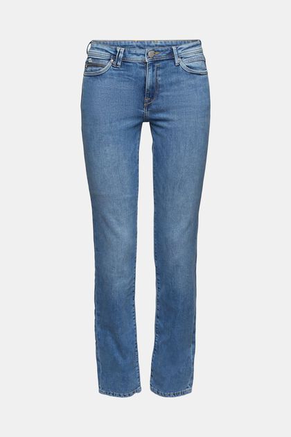 Low-rise stretchjeans, BLUE MEDIUM WASHED, overview