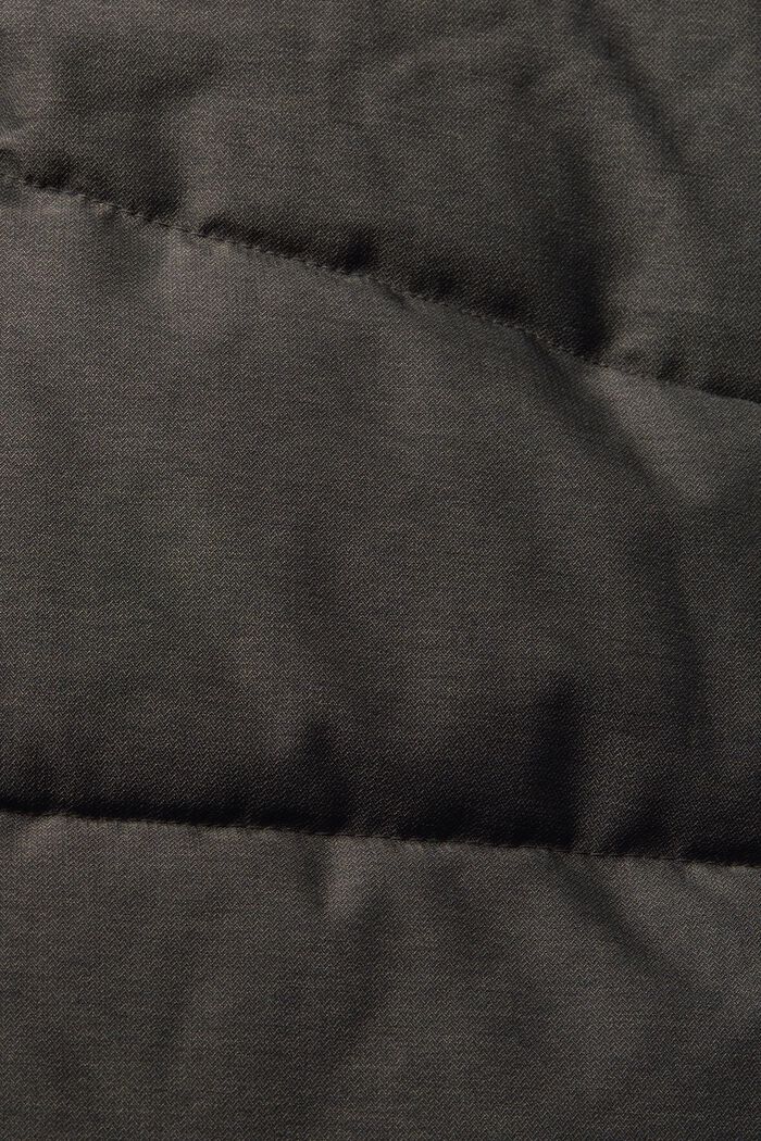 Gewatteerde jas met capuchon met tunnelkoord, ANTHRACITE, detail image number 5