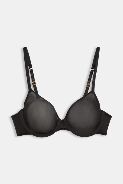 Bras with wire, BLACK, overview