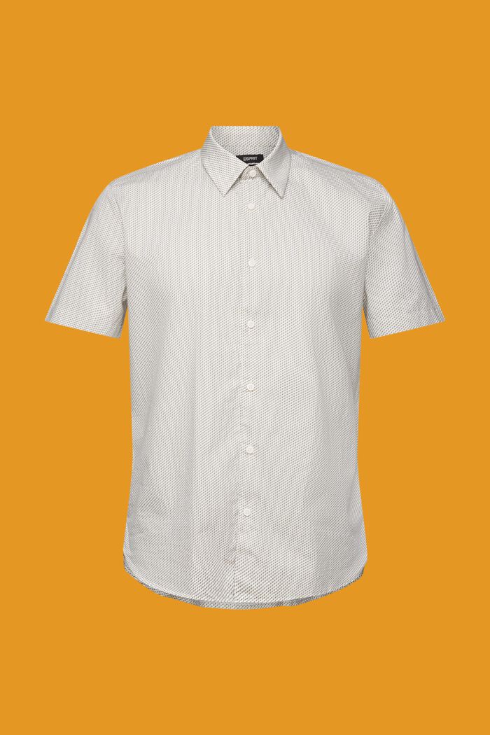 Overhemd met korte mouwen en motief, 100% katoen, LIGHT KHAKI, detail image number 6