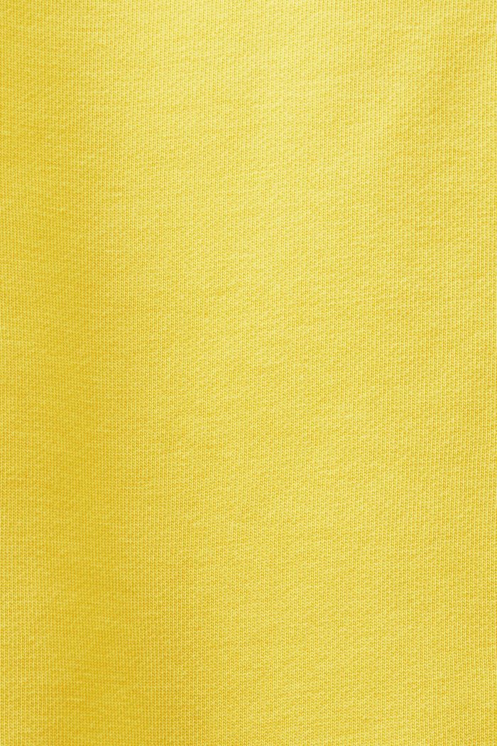 Sweat-shirt unisexe en maille polaire de coton orné d’un logo, YELLOW, detail image number 7