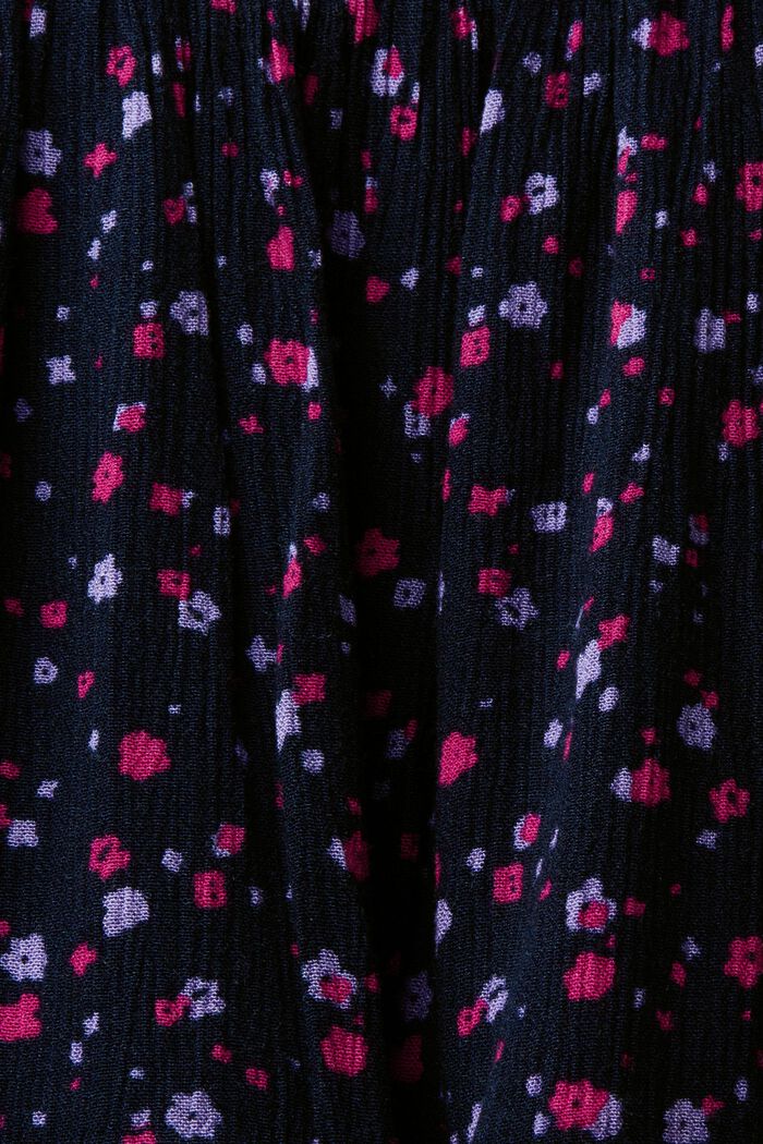 Mini-jupe texturée à fleurs, NAVY, detail image number 4