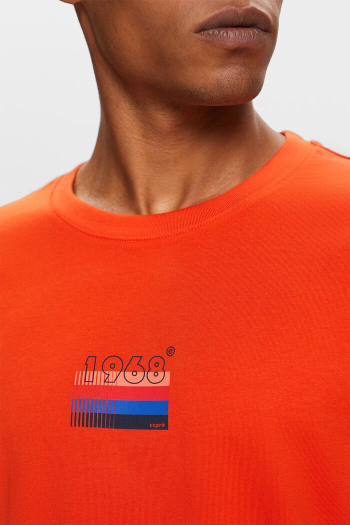 T-shirt en jersey à imprimé, 100 % coton, BRIGHT ORANGE, detail image number 2