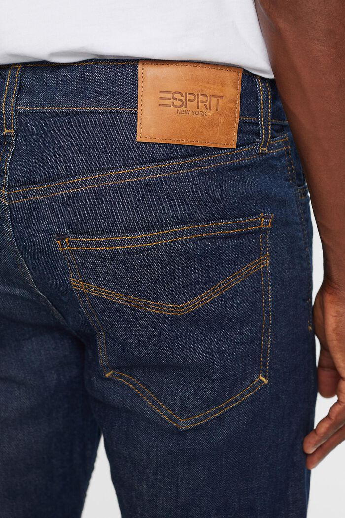 Jeans met middelhoge taille en rechte pijpen, BLUE RINSE, detail image number 4