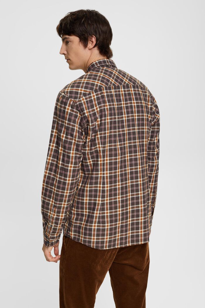 Geruit overhemd met buttondownkraag, DARK GREY, detail image number 3