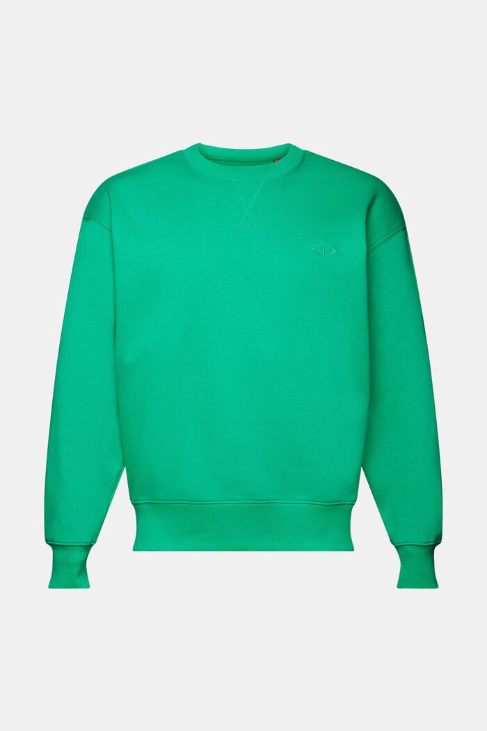 Sweatshirt met logoborduursel, GREEN, detail image number 6