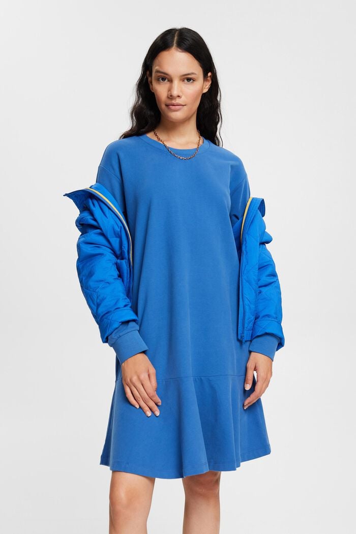 Mini-robe sweat-shirt, BLUE, detail image number 7