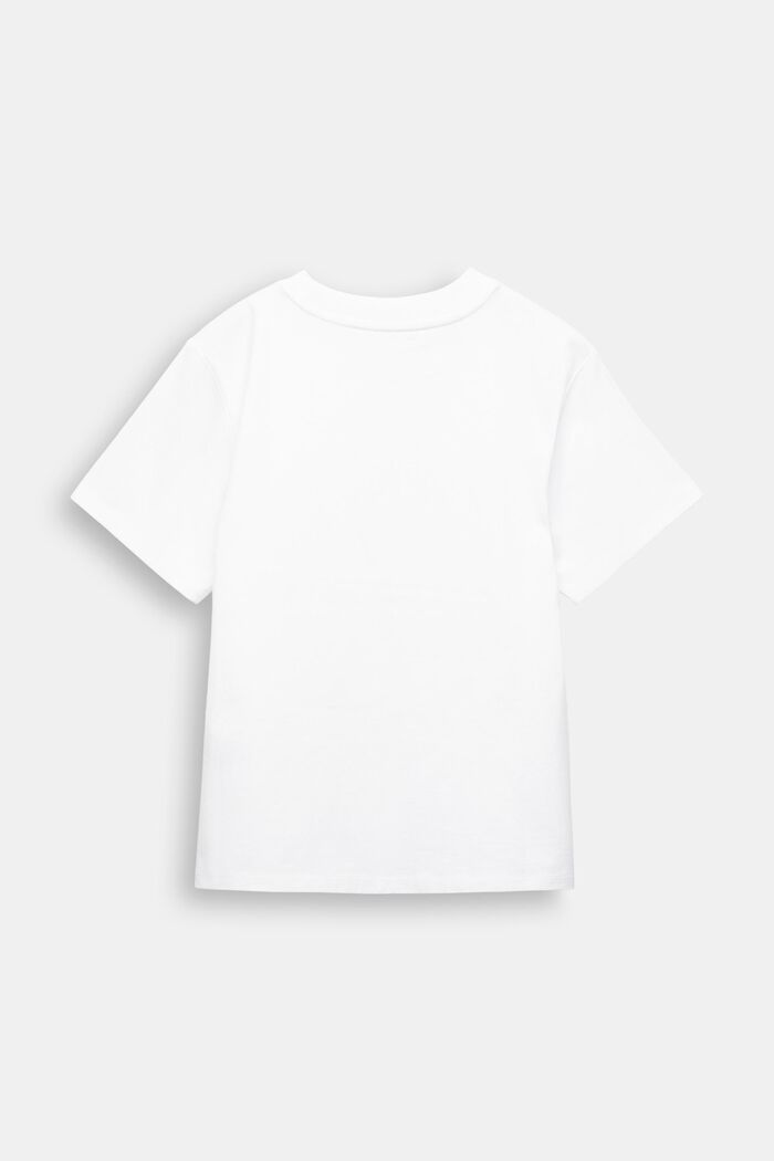 T-shirt en jersey de coton animé d’un logo, WHITE, detail image number 1