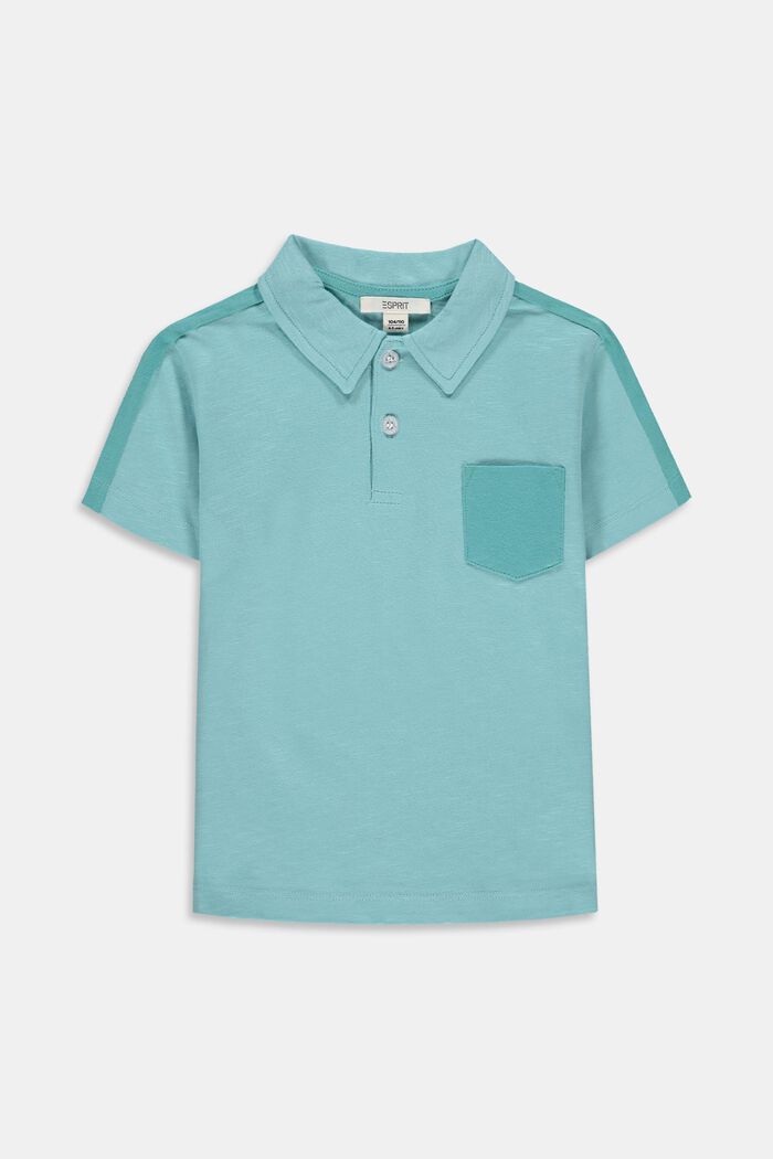 Polo en jersey 100 % coton, TEAL BLUE, detail image number 0