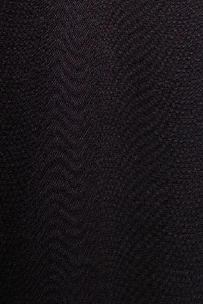 Robe chemise en jersey à ceinture, BLACK, detail image number 6