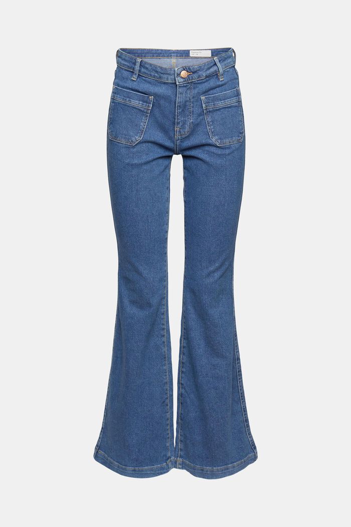 Bootcut jeans met opgestikte zakken
