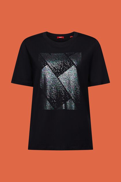 T-shirt met holografische print