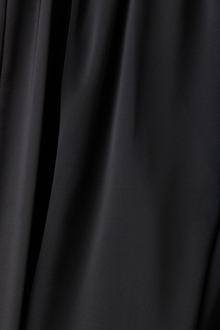 Satijnen broek met wijde pijpen, BLACK, detail image number 5
