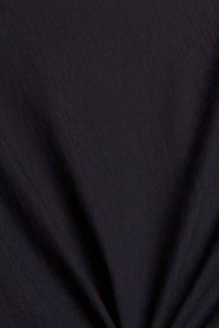Chemisier orné d´un motif texturé, LENZING™ ECOVERO™, BLACK, detail image number 4