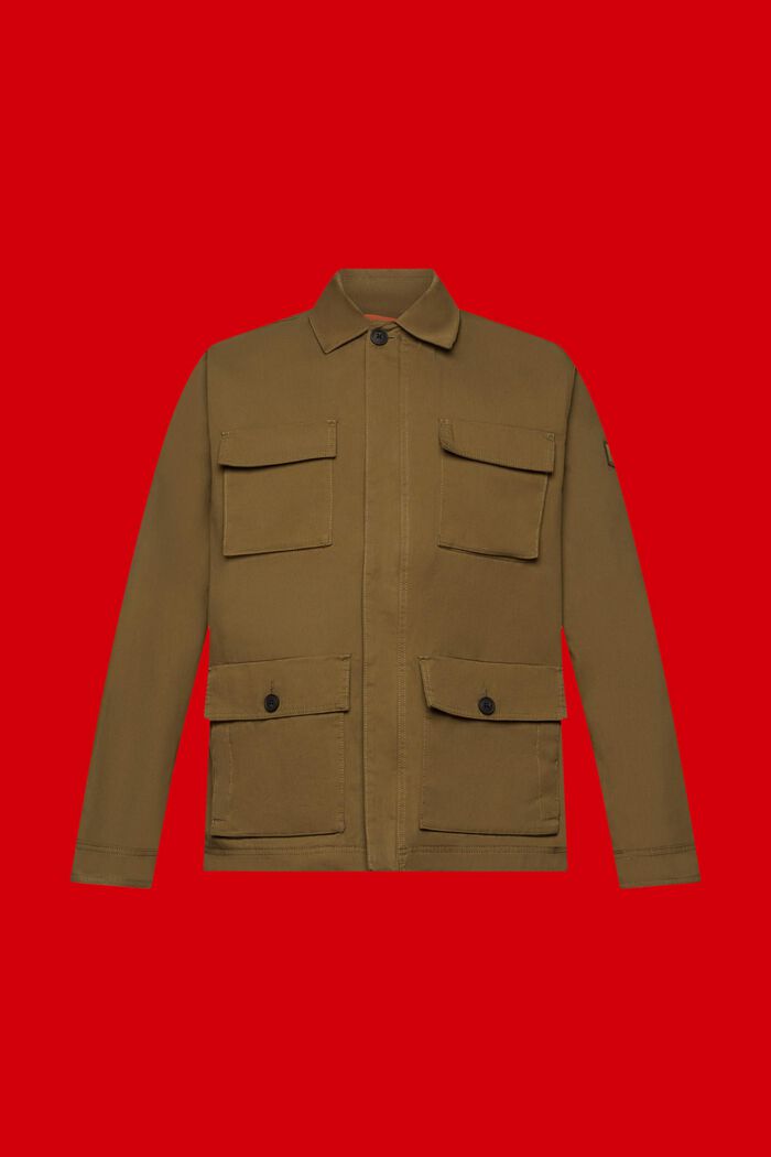 Field jacket van een katoenmix, LIGHT KHAKI, detail image number 5