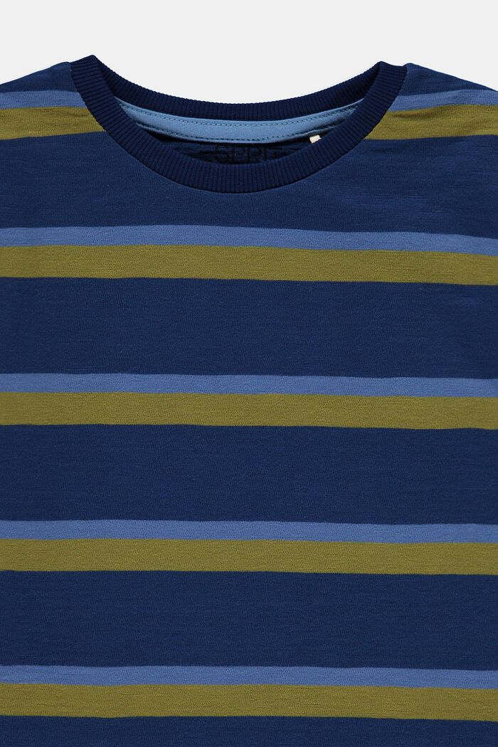 T-shirt à rayures, 100 % coton, BLUE, detail image number 2